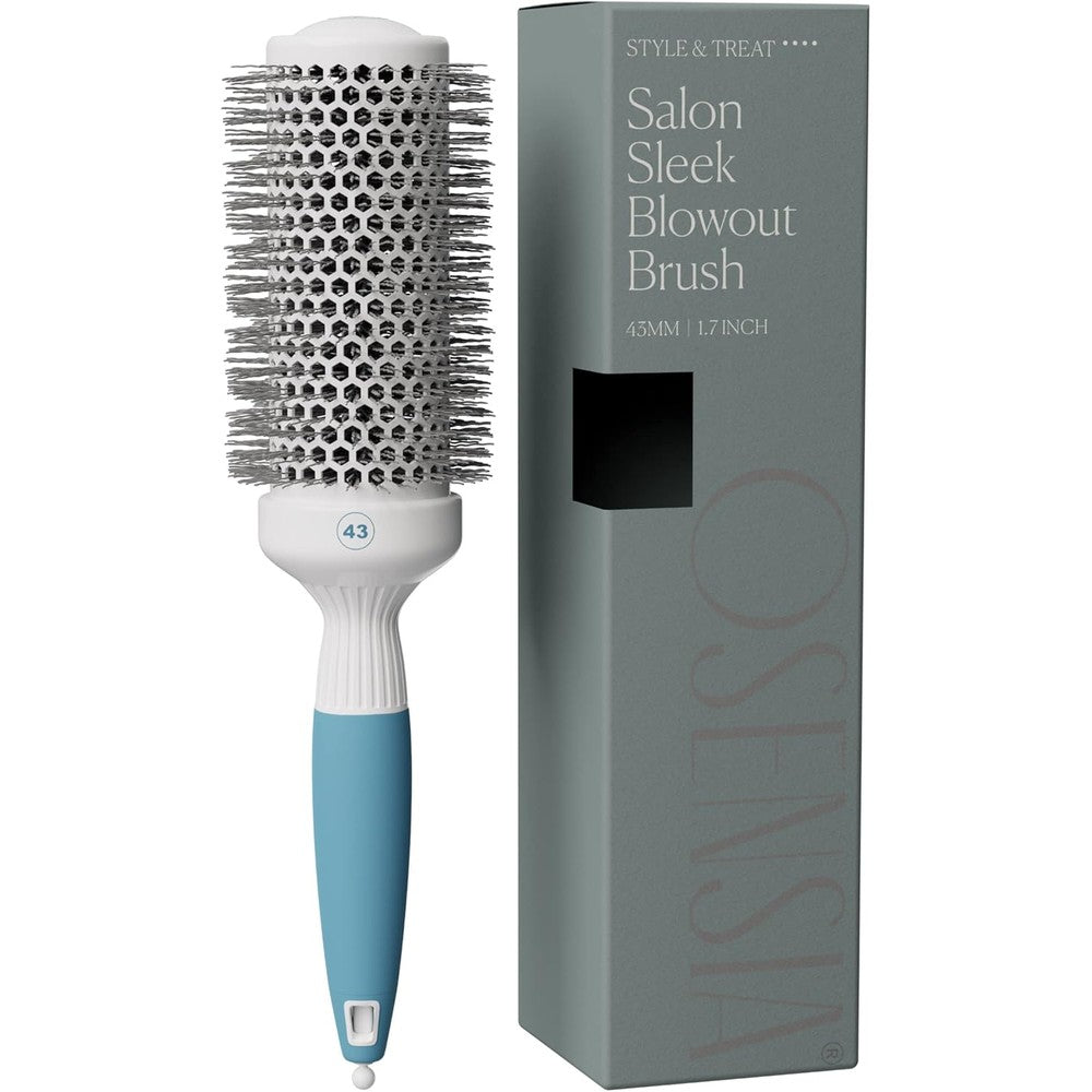 Osensia Medium Ceramic Round Hair Brush front view for professional styling
