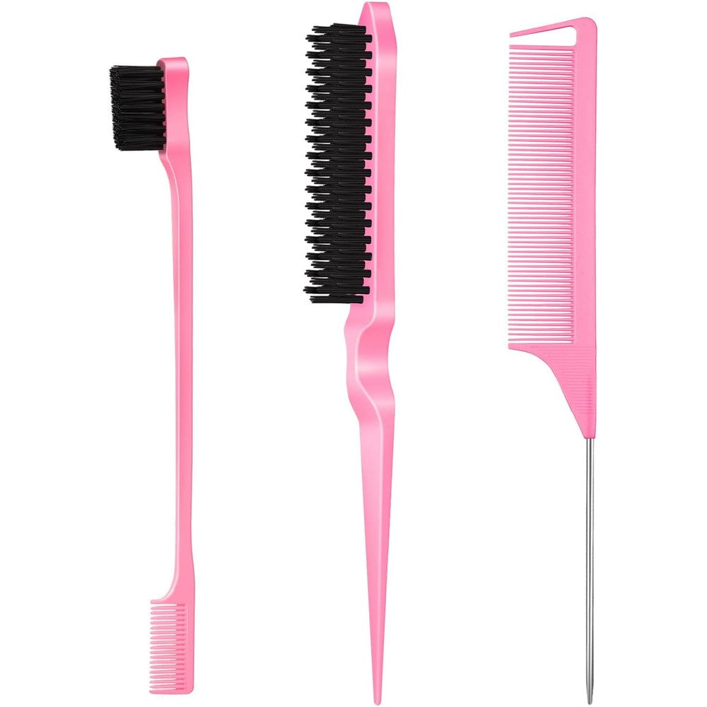Sweet View 3 Pieces Slick Back Hair Brush Set front view