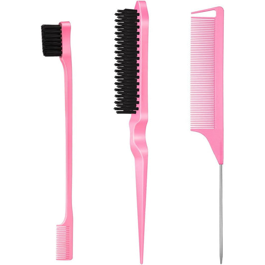 Sweet View 3 Pieces Slick Back Hair Brush Set front view