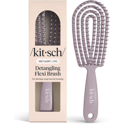 Kitsch Flexi Flow detangler brush soft violet front view