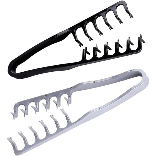 Yrakozin 2 Pack Texture Comb set featuring black and gray styling tools