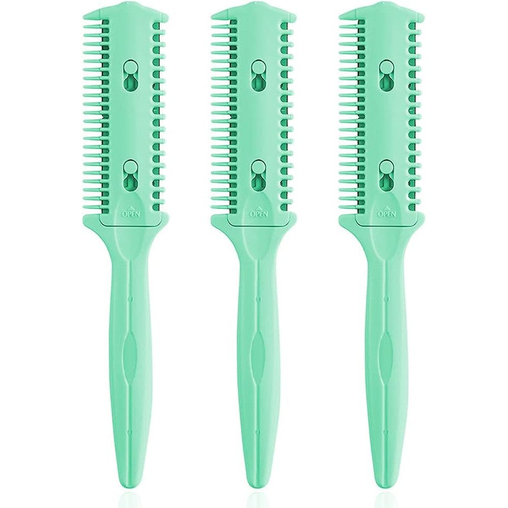 Soft 'N Style Haircut Razor Comb 3 Pack front view