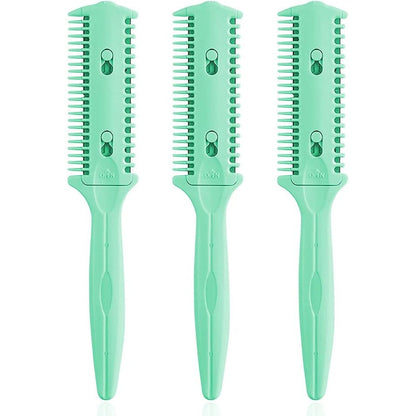 Soft 'N Style Haircut Razor Comb 3 Pack front view