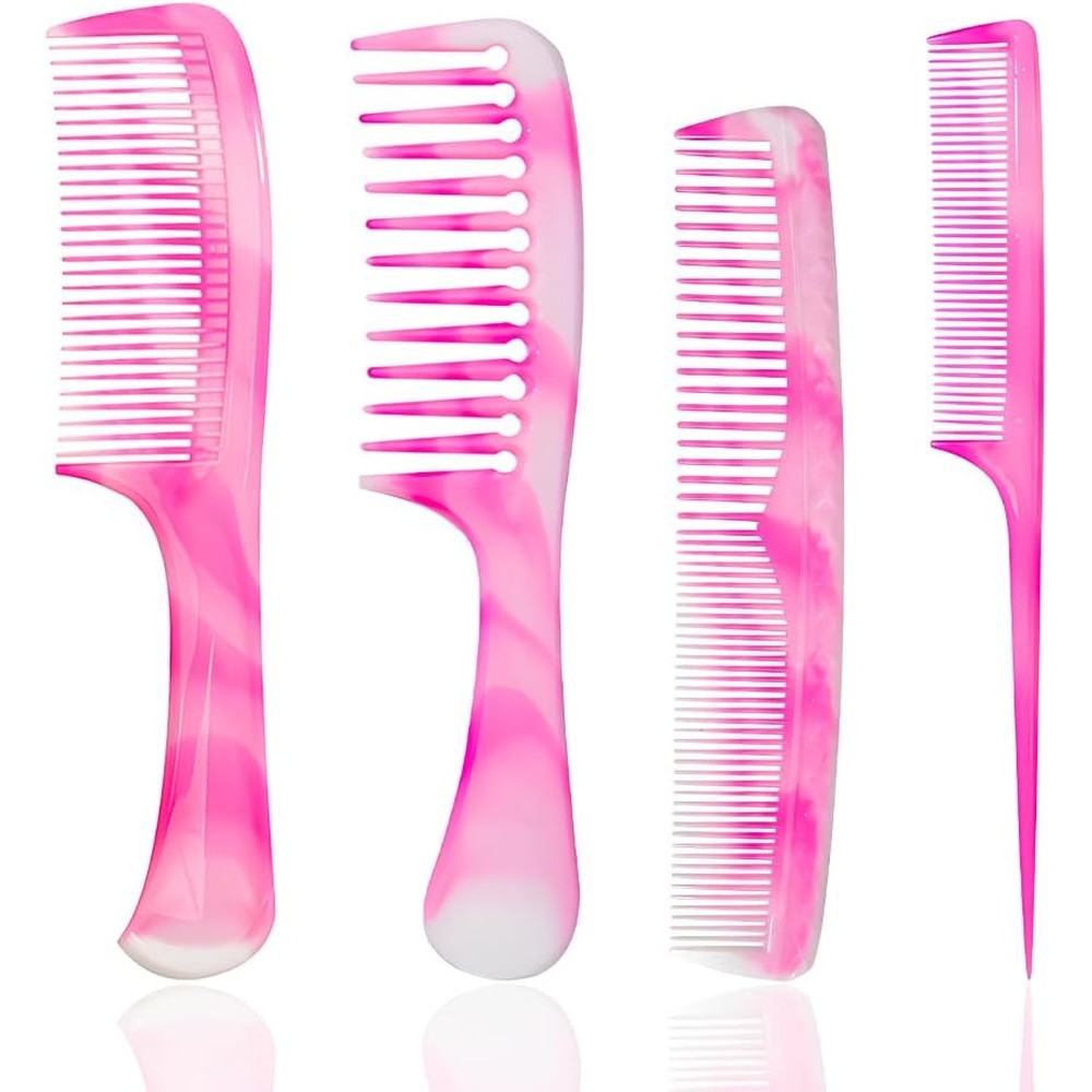 Fhallynn pink hair comb set front view for styling