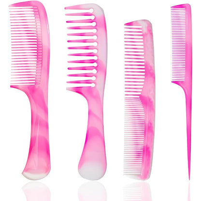 Fhallynn pink hair comb set front view for styling