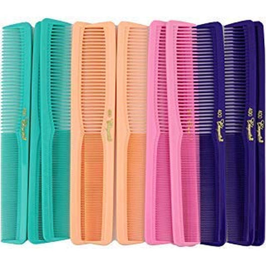 Krest Cleopatra 400 professional seven inch all purpose hair cutting combs twelve pack front view