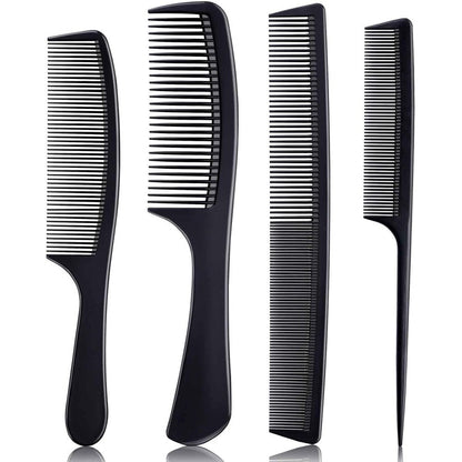 Bealihelp 4 piece professional carbon fiber hair comb set front view