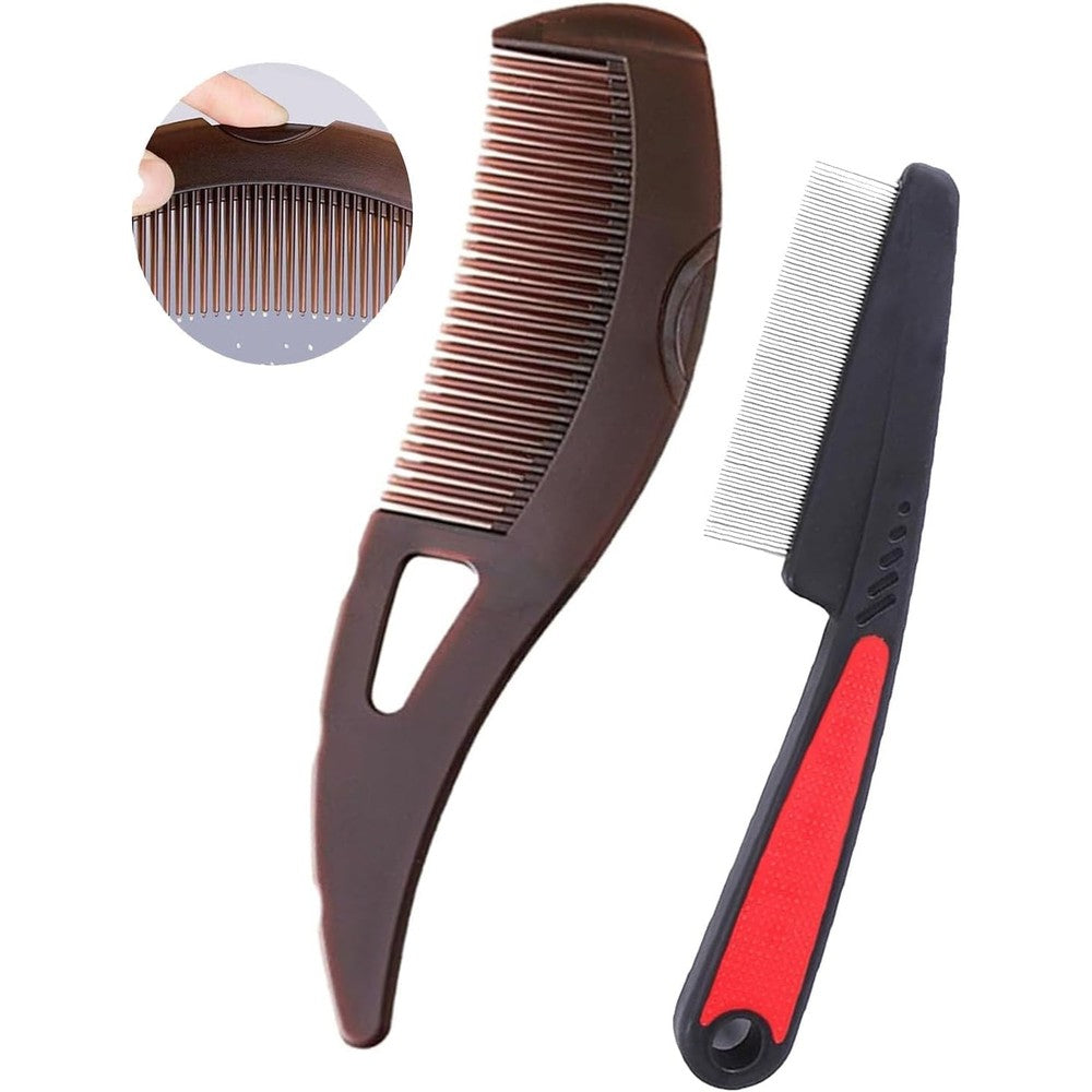 Dravyoney dandruff comb fine tooth scalp detox tool front view