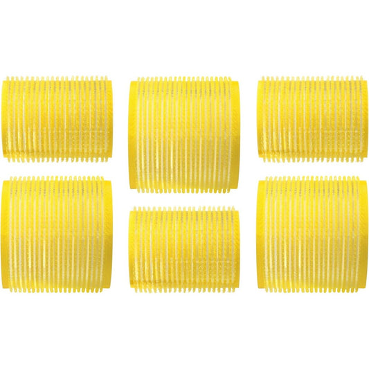 Drybar High Tops Self Grip Rollers front view of packaging showing six yellow rollers.