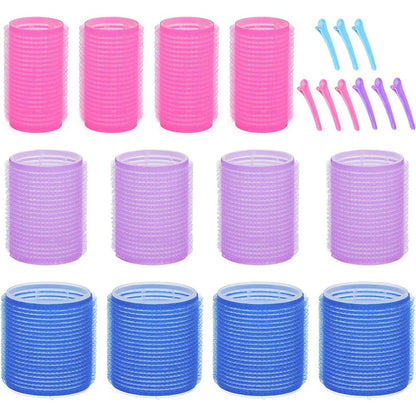 ARTIRNANOG 21 Piece Self Grip Hair Rollers set front view showing multicolor velcro rollers and clips for heatless styling.