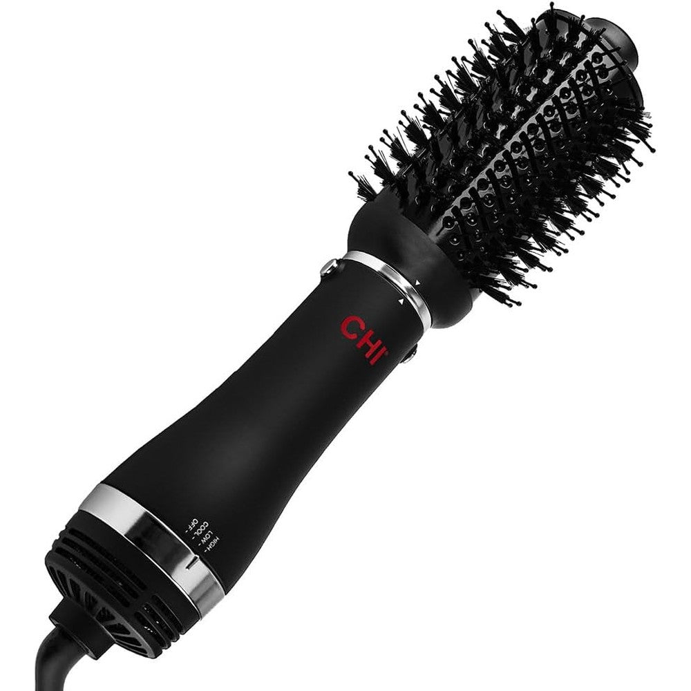 CHI Volumizer Four In One Blowout Brush front view showcasing the black main handle and premium branding.