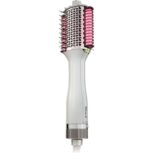 Shark HT202 SmoothStyle Heated Comb and Blow Dryer Brush front view showcasing the silk finish design
