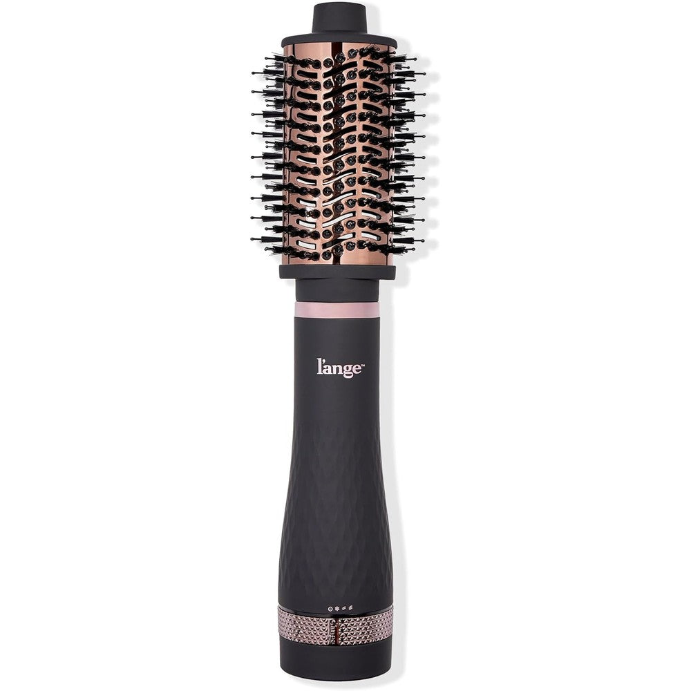 L'ANGE HAIR Multi-Volume Series Blow Dryer Brush front view showcasing the black oval 60mm titanium barrel.