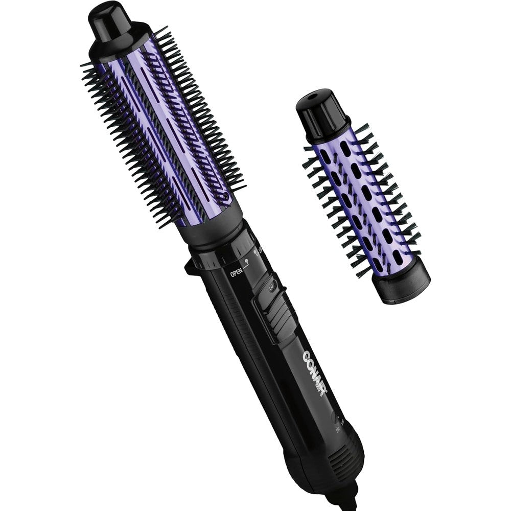 Conair 2-in-1 Hot Air Curling Combo front view showcasing the interchangeable styler barrels
