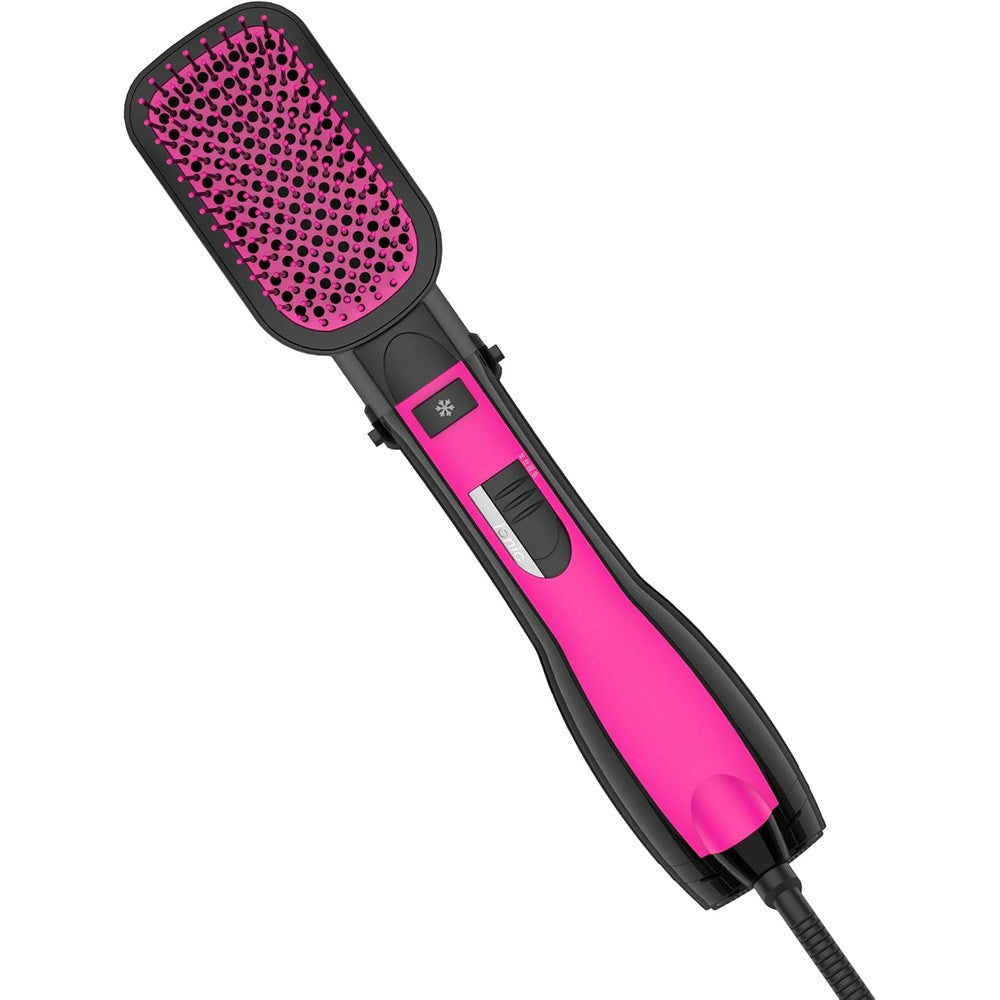 Conair InfinitiPro All In One Smoothing Dryer Brush front view featuring the black ceramic paddle and flexible bristles.