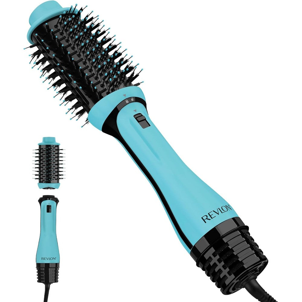 Revlon One Step Volumizer Plus Hair Dryer and Styler in mint green color shown from the front view.