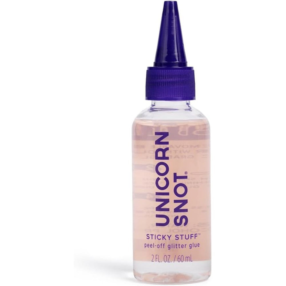 Unicorn Snot Sticky Stuff Peel Off Glitter Glue Primer front view bottle of imported cosmetic adhesive