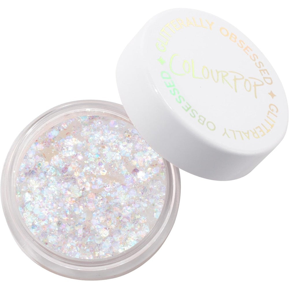 ColourPop Glitterally Obsessed Body Glitter Gel front view jar packaging