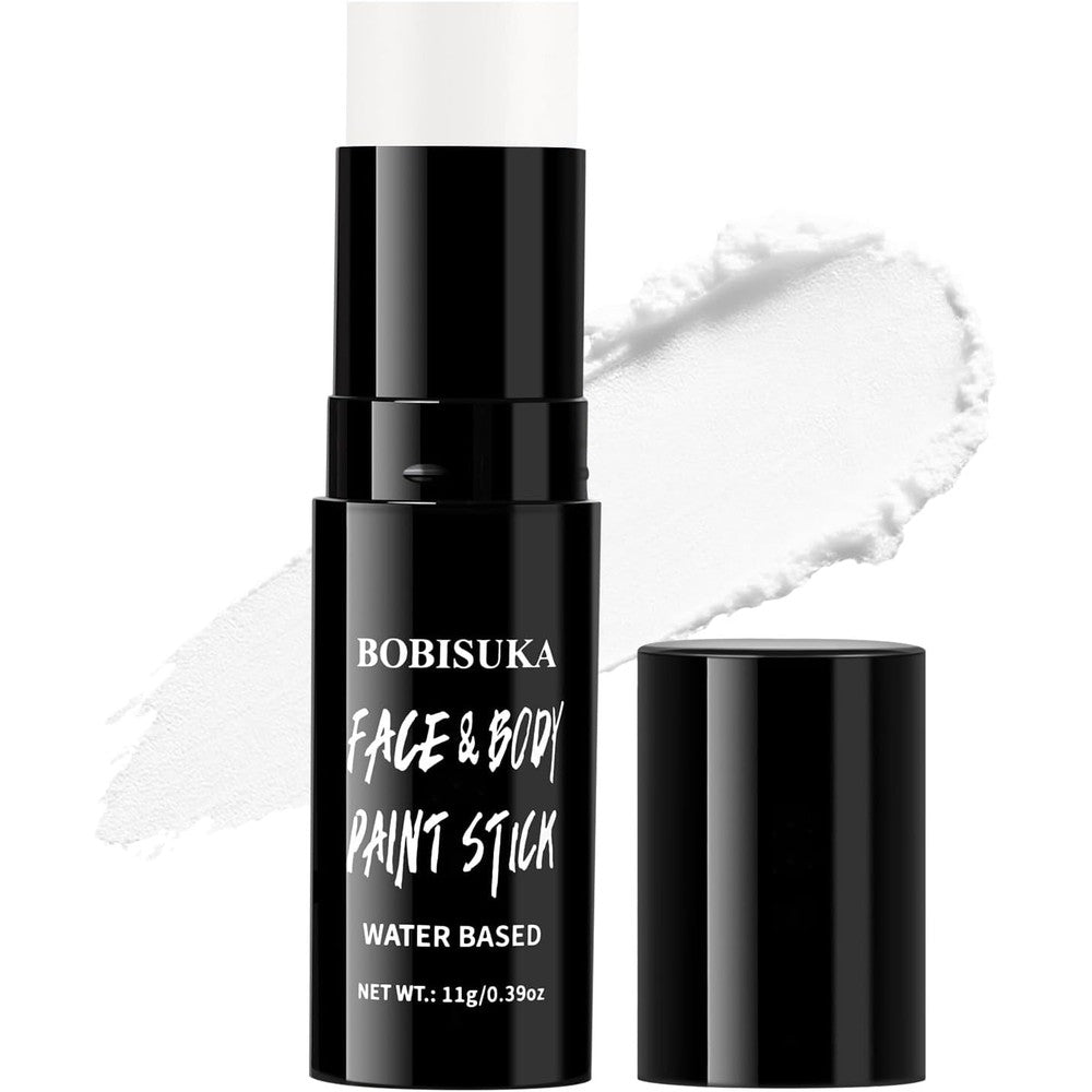 Bobisuka white face paint stick front view in black twist up casing