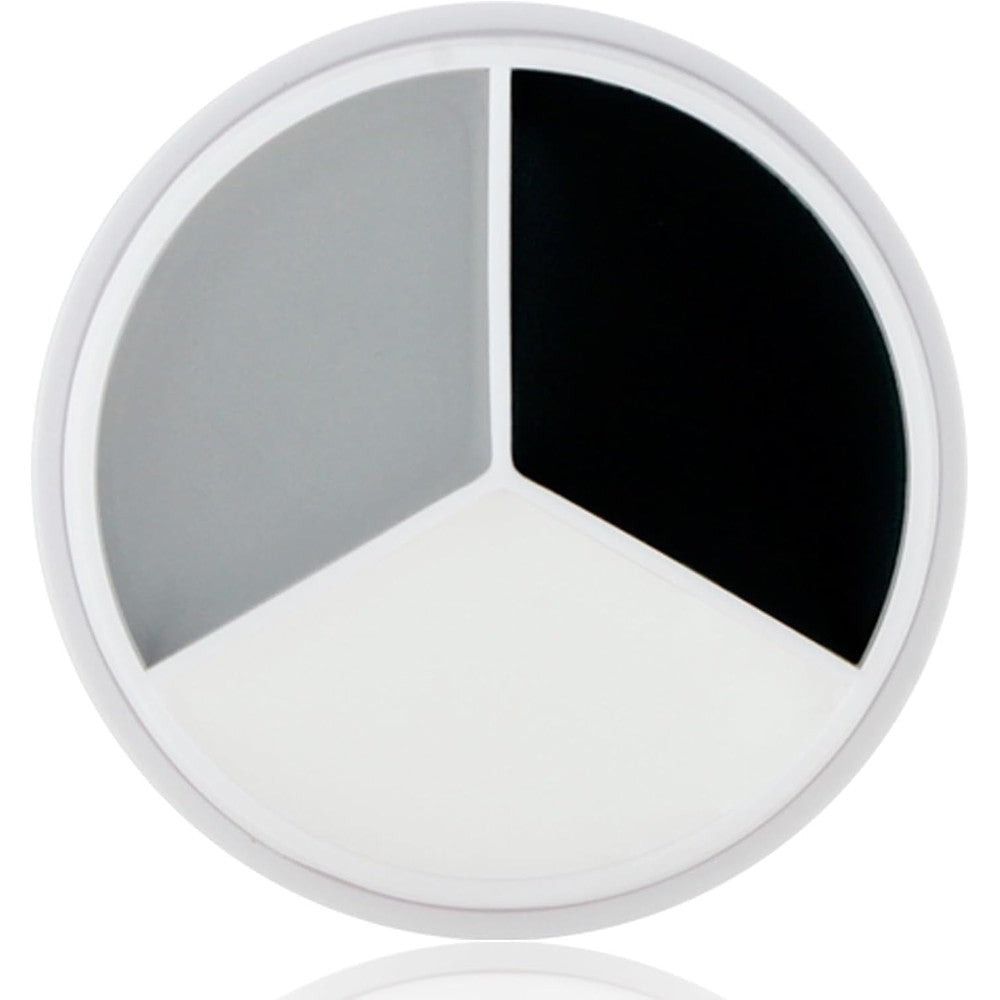 MEICOLY Black White Light Grey Face Body Paint Palette front view closed packaging