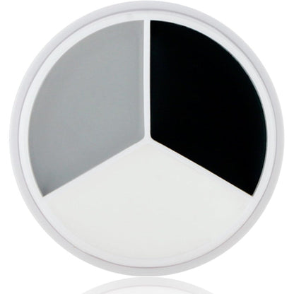 MEICOLY Black White Light Grey Face Body Paint Palette front view closed packaging