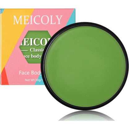 MEICOLY Light Green Face Body Paint front view pot