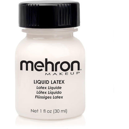 Mehron Makeup Liquid Latex front view bottle for special effects