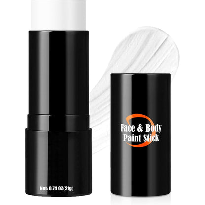 Drawdart Clown White Face Paint Stick front view of twist up cosmetic tube packaging