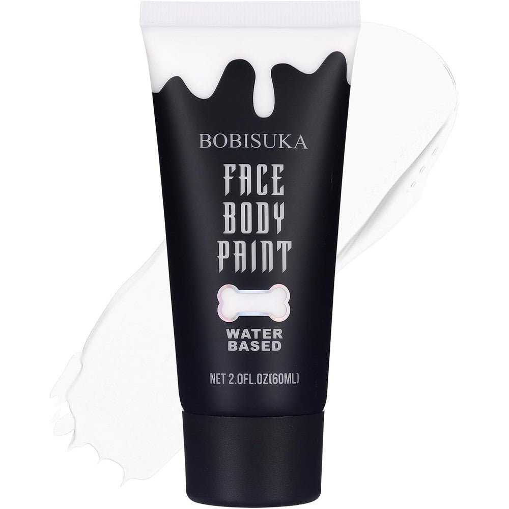 BOBISUKA White Face Body Paint jar with smooth water based texture for professional SFX