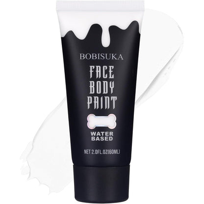 BOBISUKA White Face Body Paint jar with smooth water based texture for professional SFX