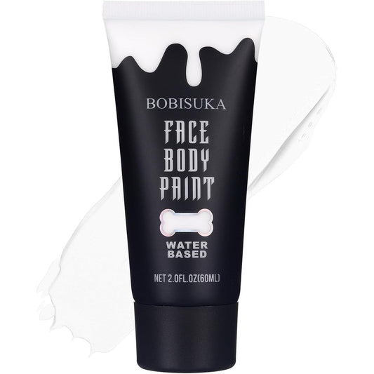 BOBISUKA White Face Body Paint jar with smooth water based texture for professional SFX