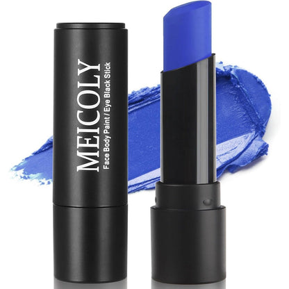MEICOLY Royal Blue Eye Black Stick front view showcasing the twist up packaging container.