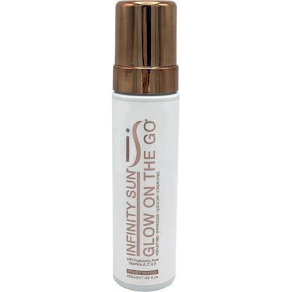 Infinity Sun Glow On The Go Self Tanner Bronze Mousse bottle front view