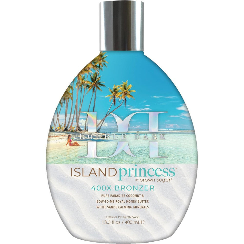 Brown Sugar Double Dark Island Princess Tanning Lotion front view bottle
