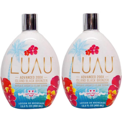 Tan Asz U Luau Island Black Bronzer two bottle set front view