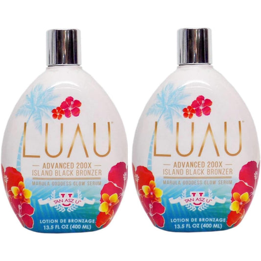 Tan Asz U Luau Island Black Bronzer two bottle set front view