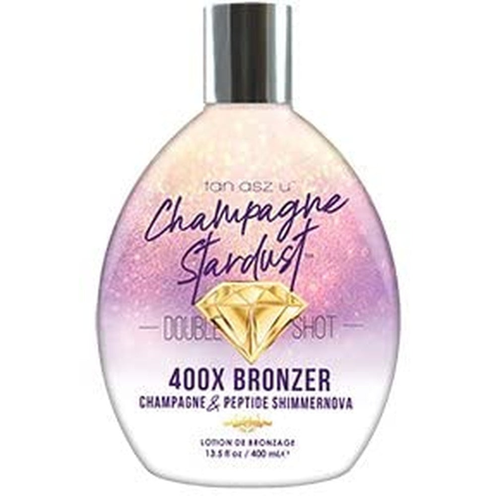 Tan Asz U Champagne Stardust 400X Bronzer front view bottle packaging