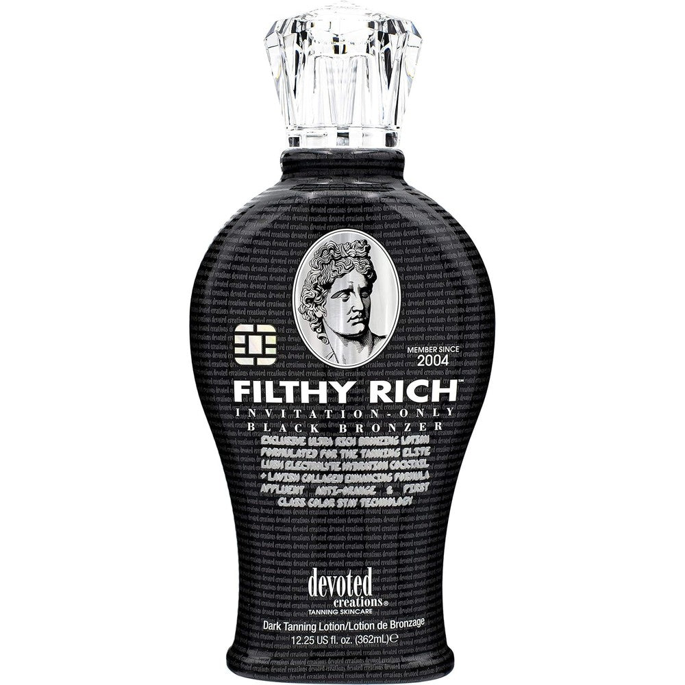 Devoted Creations Filthy Rich dark bronzing tanning lotion bottle