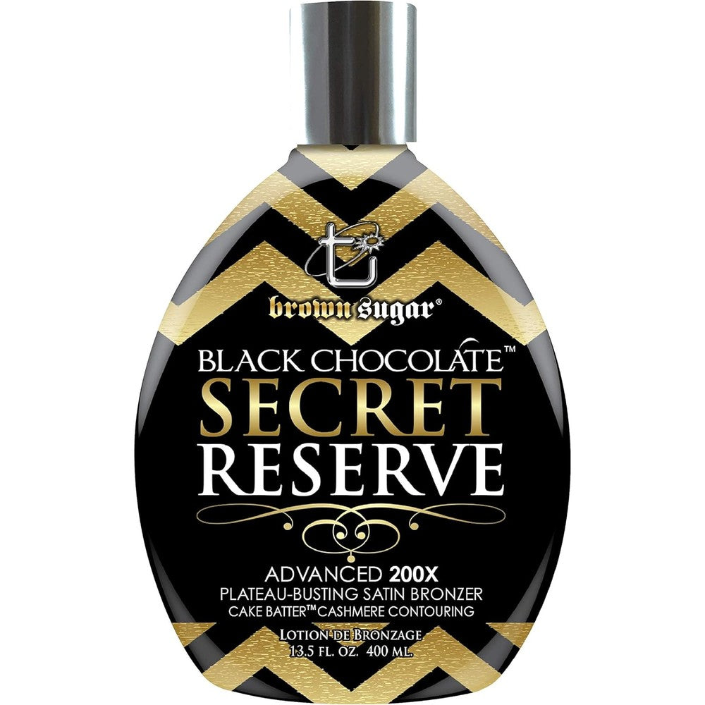 Brown Sugar Black Chocolate Secret Reserve Tanning Lotion front view bottle