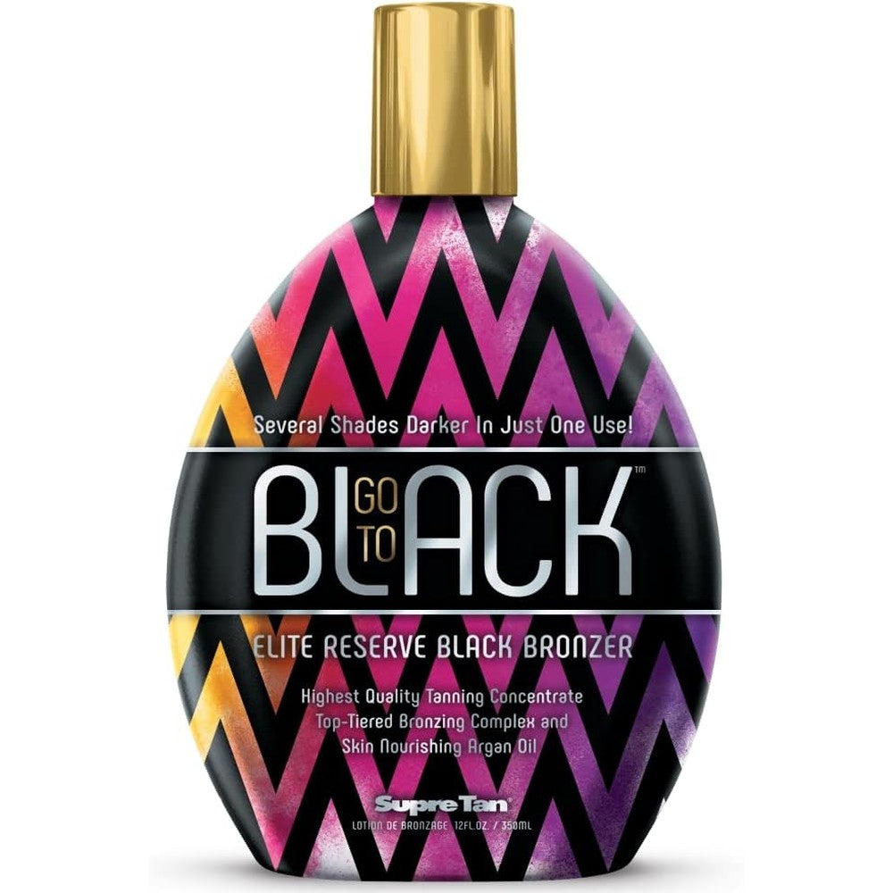 Supre Go To Black Blazing Elite Black Bronzer front view bottle