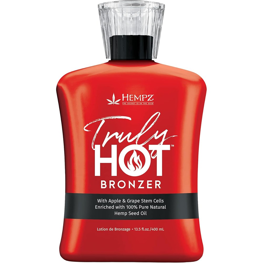 Hempz Truly Hot Fiery Bronzer front view bottle packaging
