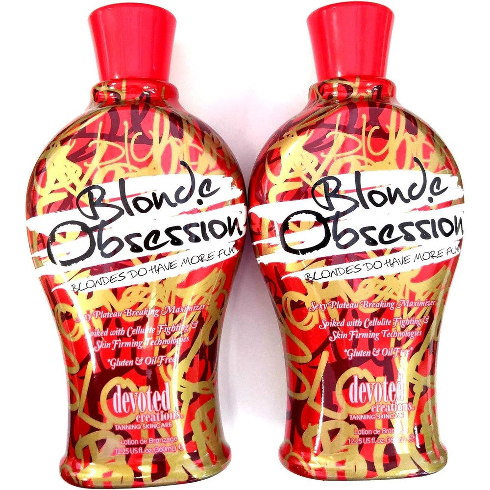 Devoted Creations Blonde Obsession tanning lotion front view bottle packaging