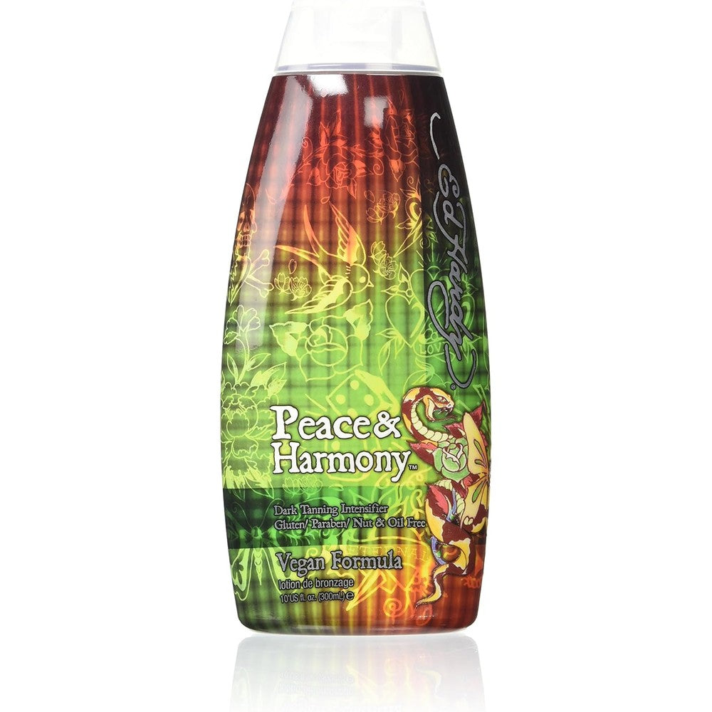 Ed Hardy Peace and Harmony Tanning Intensifier 10 Ounces bottle front view
