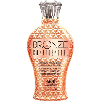 Devoted Creations Bronze Confidential tanning lotion bottle front view