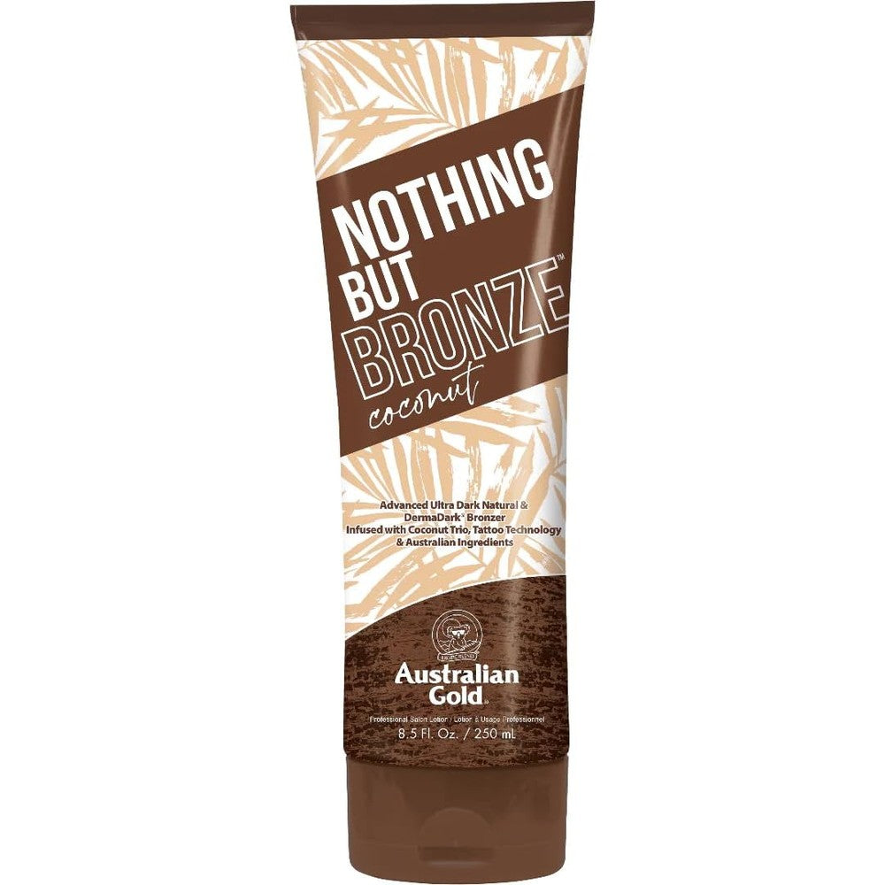 Australian Gold Nothing But Bronze Coconut Advanced Ultra Dark Bronzer front view bottle