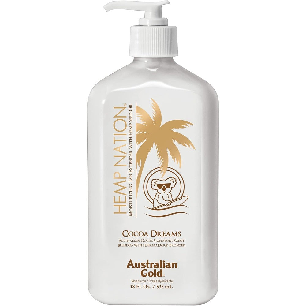 Australian Gold Hemp Nation Cocoa Dreams Tan Extender With Derma Dark Bronzer 18 Fluid Ounce - Image 1