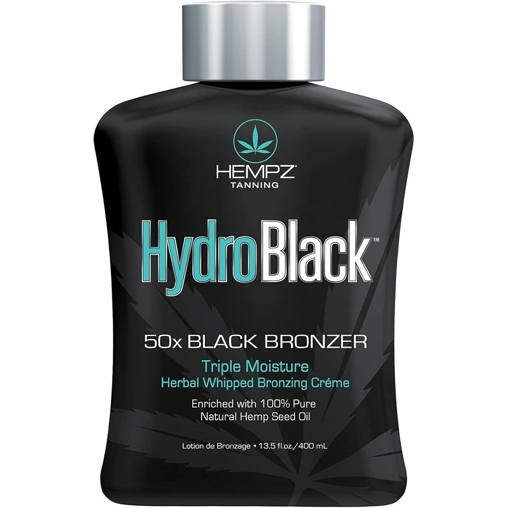 Hempz Hydroblack 50X Black Bronzer front view bottle
