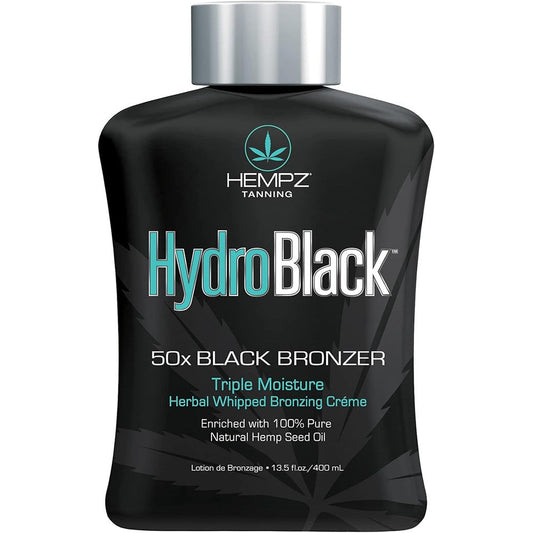 Hempz Hydroblack 50X Black Bronzer front view bottle