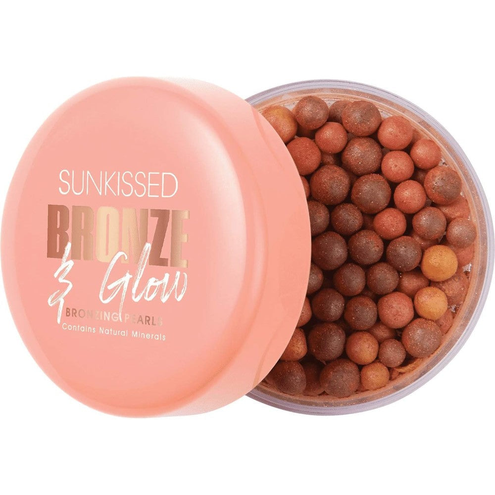 P-Eleven Sunkissed Bronze and Glow Bronzing Pearls front view makeup product