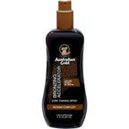 Australian Gold dark tanning accelerator spray gel front view bottle packaging